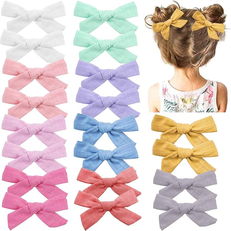 Baby Girls Hair Bows Clips Hair Barrettes Accessory for Babies Infant Toddlers Kids | Amazon (US)