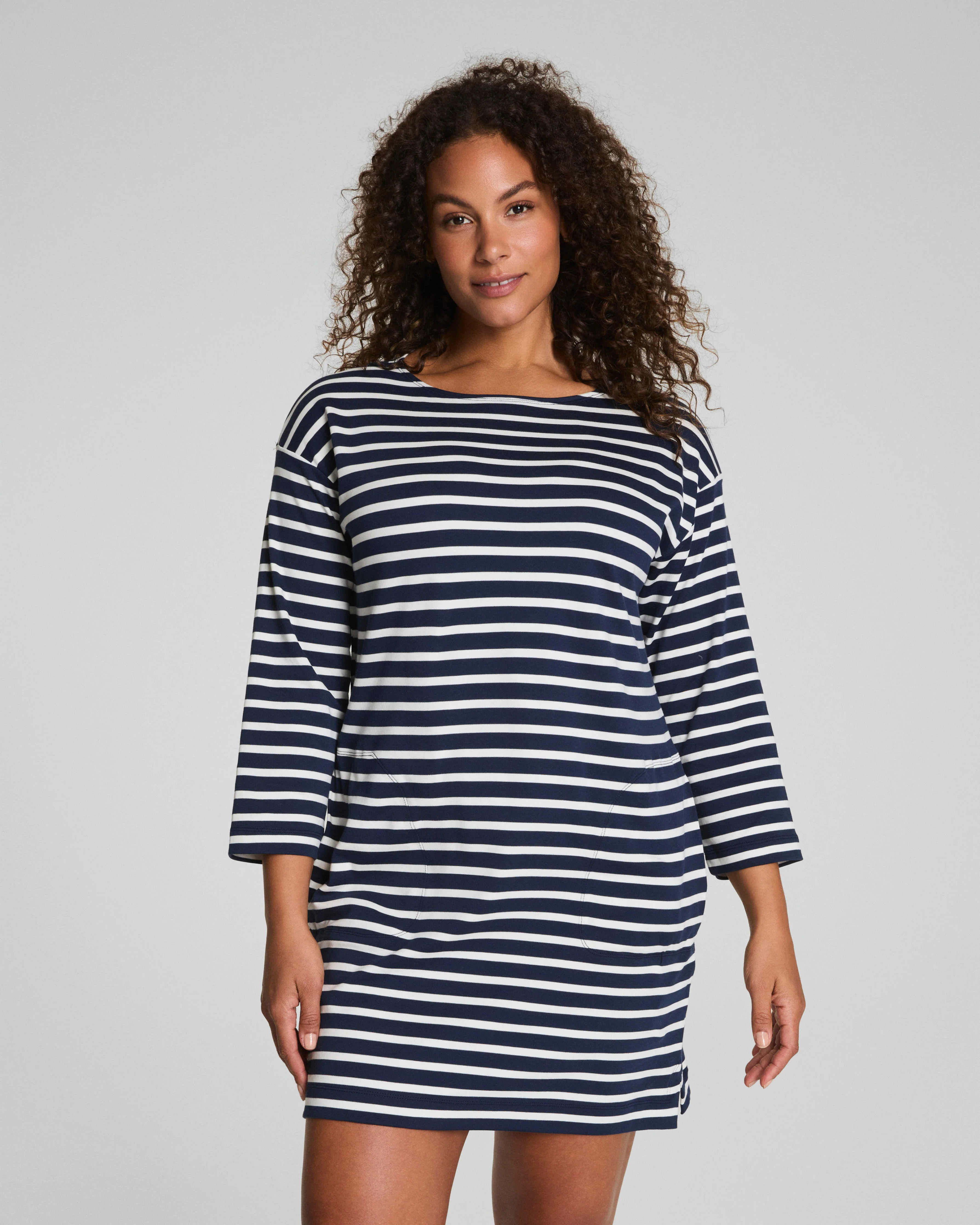 Cotton Boatneck Mini Dress | Spanx