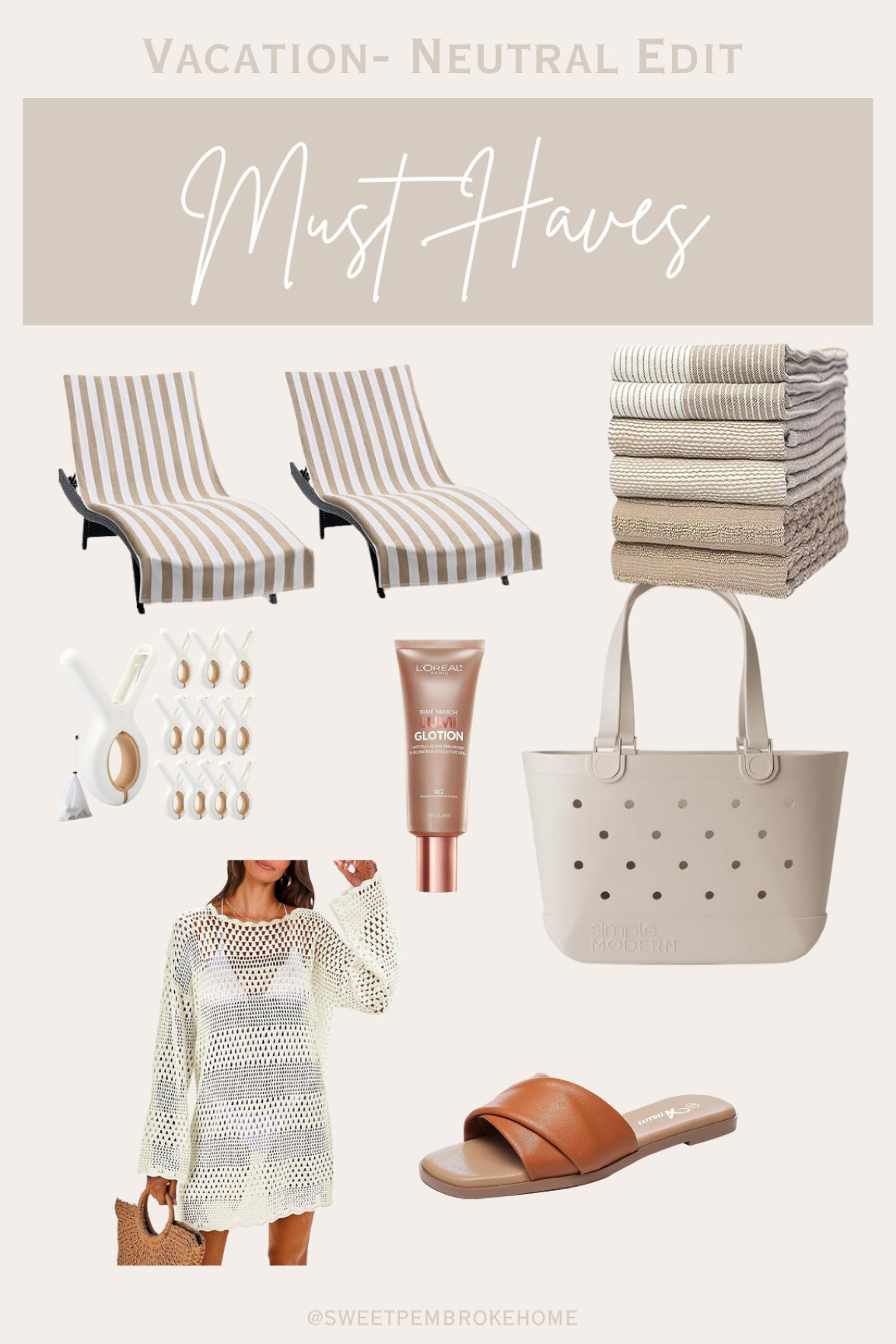 Neutral vacation must haves!!! #neutralvacation #vacationoutfit 

#LTKtravel #LTKswim #LTKSeasonal