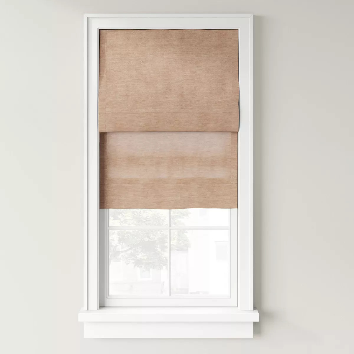 1pc Light Filtering Cordless Jute-Like Roman Window Shade Dark Natural - Threshold™ | Target
