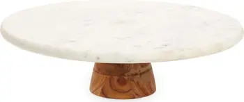 Marble & Acacia Wood Cake Stand | Nordstrom