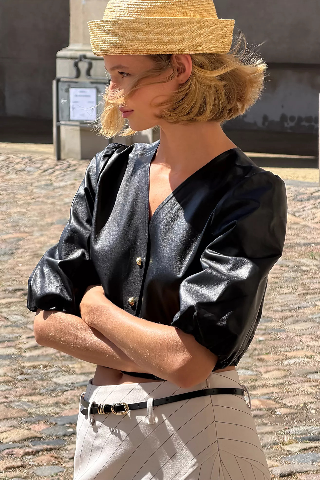 Lamarque Franka Leather Puff Sleeve Jacket | Anthropologie (US)