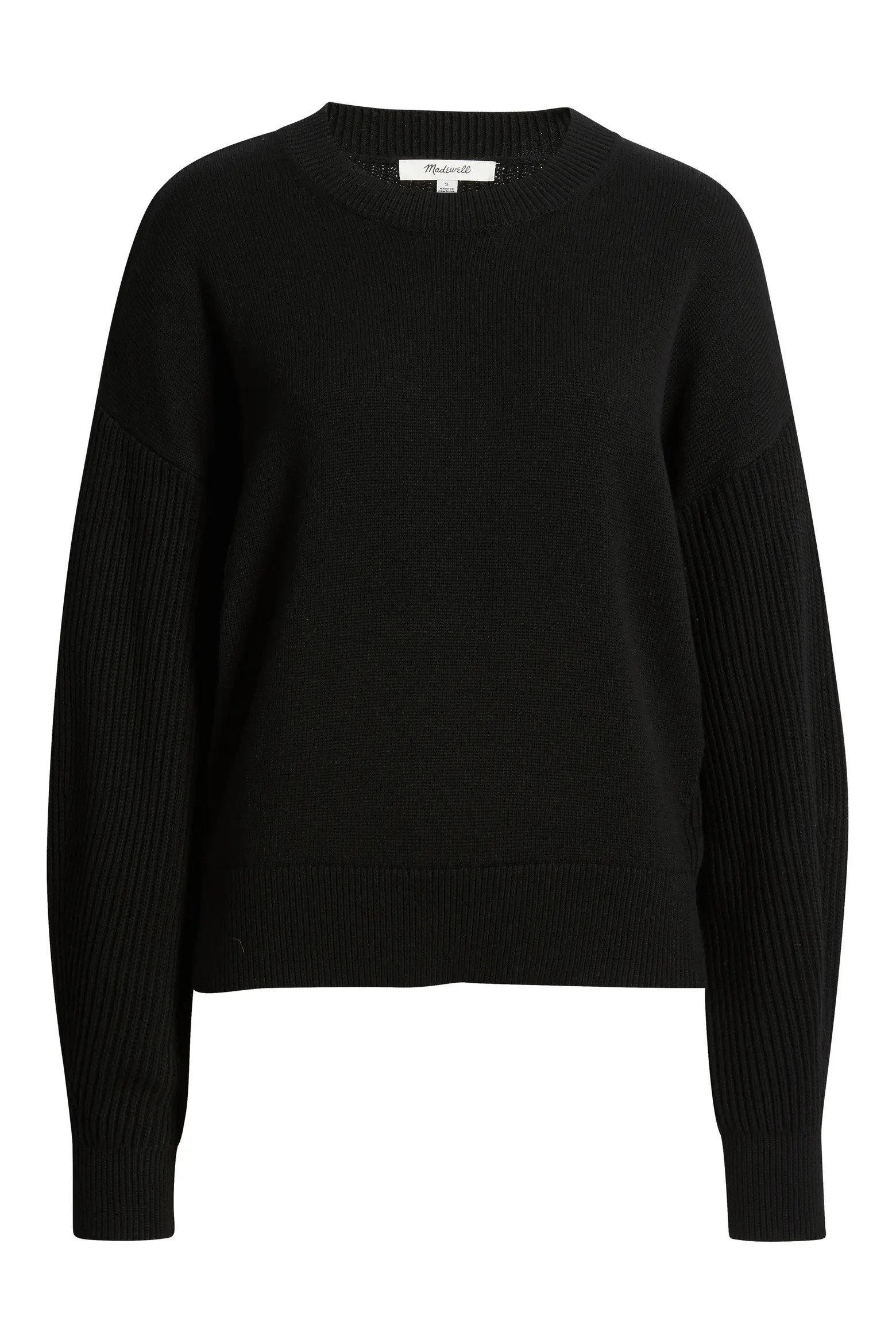 Madewell Rib Drop Shoulder Crewneck Sweater (Women) | Nordstrom | Nordstrom