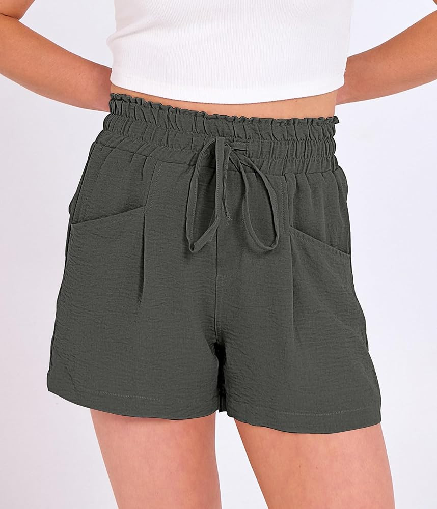 ANRABESS Shorts for Women Summer Casual High Waist Drawstring Comfy Dressy Lounge 2026 Beach Vaca... | Amazon (US)