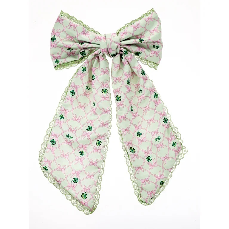 Way to Celebrate St. Patrick's Day Green and Pink Hairbow, 1 Piece | Walmart (US)