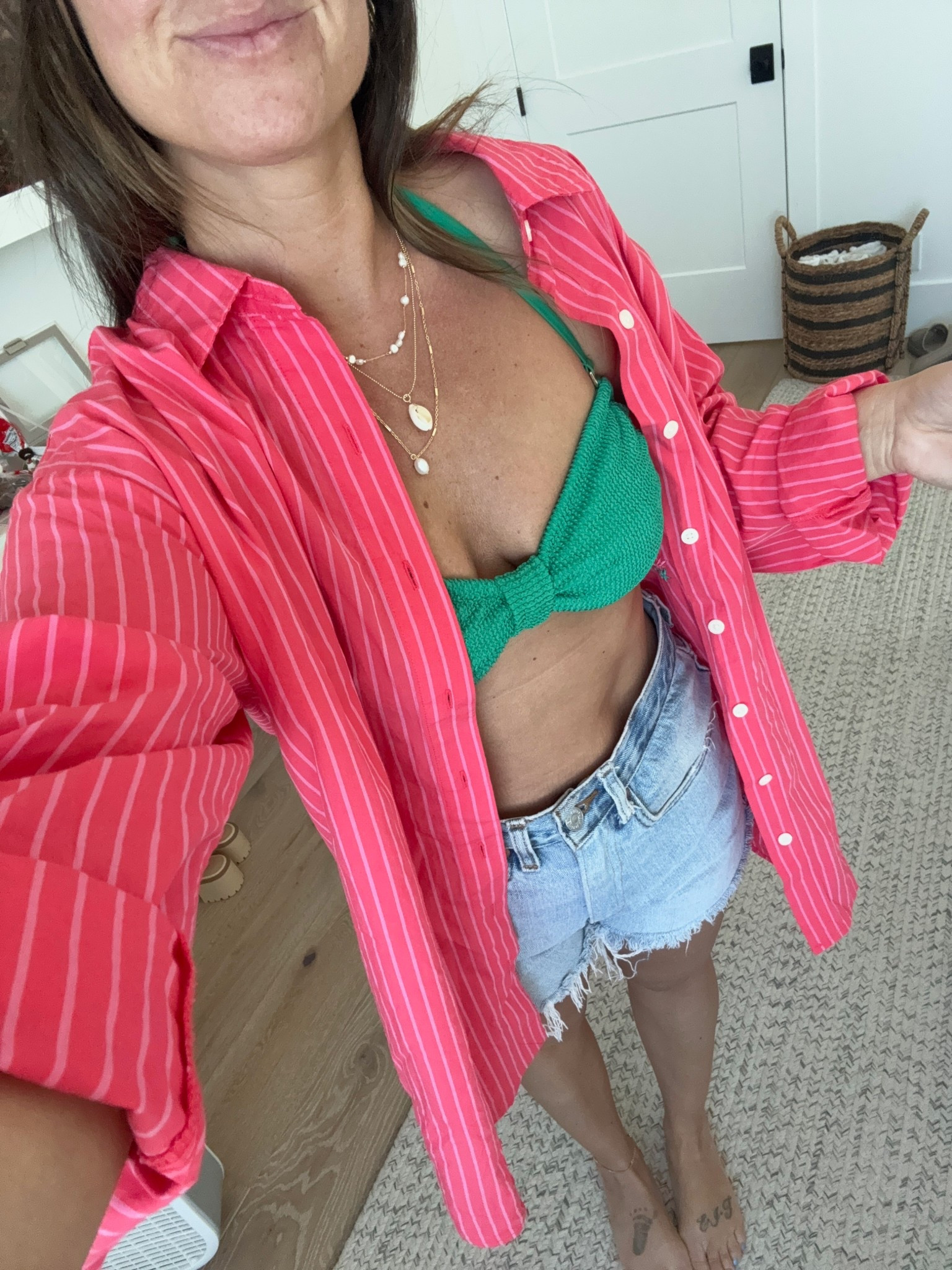 Button ups make the best coverups 🍉

#LTKSeasonal #LTKgrwm #LTKootd