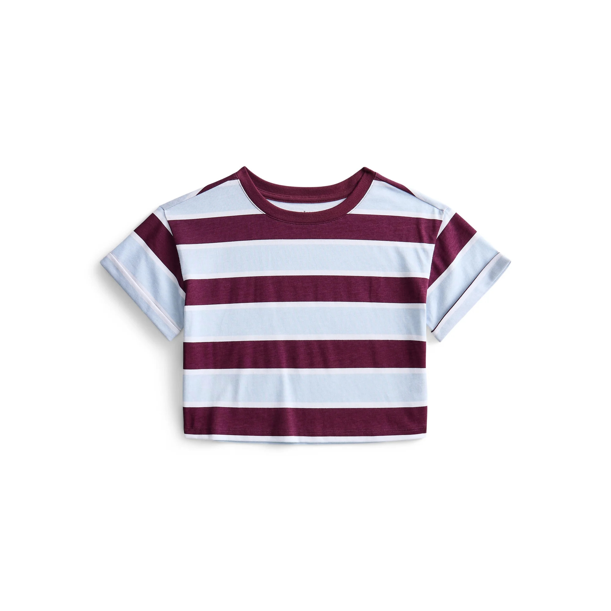 Weekend Academy Girls Stripe Boxy Tee, Sizes 4-18 | Walmart (US)