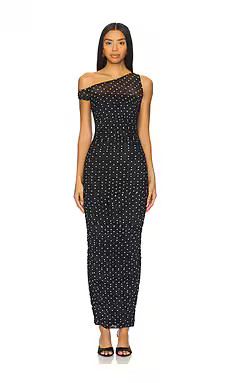 AFRM Biona Maxi Dress in Noir Dot from Revolve.com | Revolve Clothing (Global)