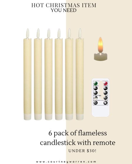 Hot Christmas item you need: these flameless candlesticks with remote. Thousands of great reviews and under $30 

#LTKSeasonal #LTKHoliday #LTKstyletip