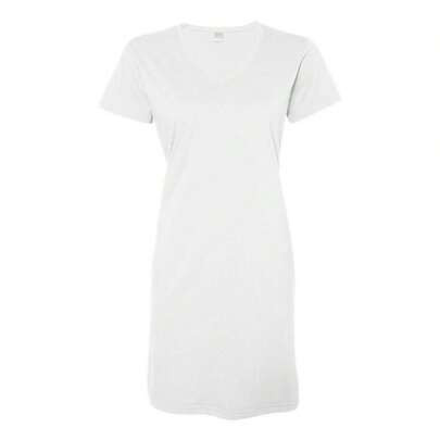 Women's V-Neck Fine Jersey Coverup (White) | SHEIN