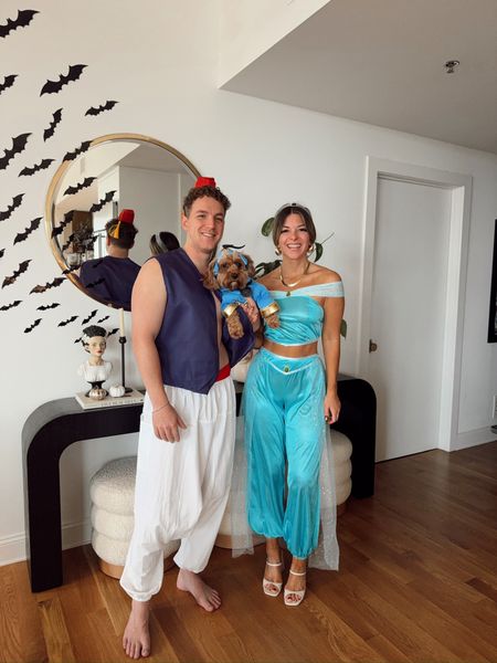 Aladdin family Halloween costume inspo! 
wearing size small
alex size large 

for electric picks python necklace use code emerson20

#LTKHalloween #LTKstyletip #LTKfindsunder100