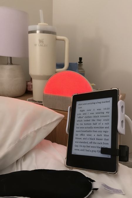 Nighttime essentials — kindle stand and remote, hatch alarm clock, Stanley cup 

#LTKhome