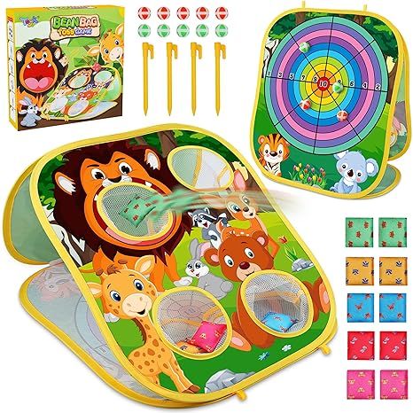 Animal Bean Bag Toss Game Toy Outdoor Toss Game, Family Party Party Supplies for Kids, Gift for B... | Amazon (US)