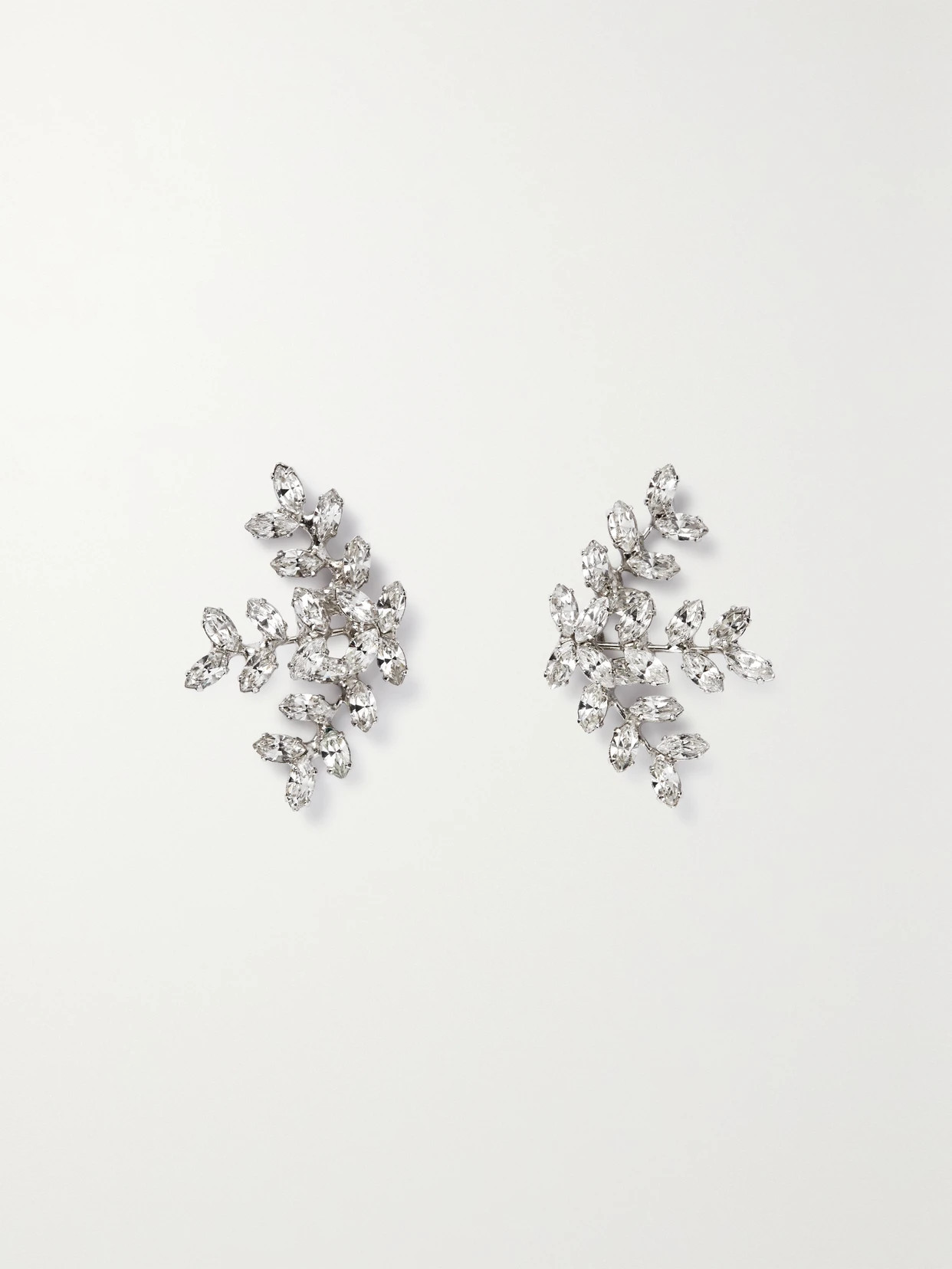 Jennifer Behr - Viniette Silver-plated Crystal Earrings - One size | NET-A-PORTER (US)