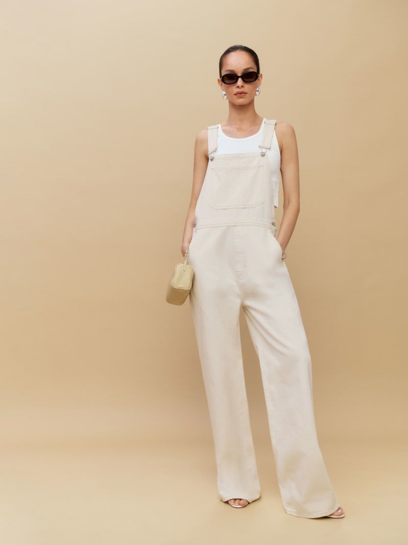River Relaxed Denim Overalls | Reformation (US & AU)