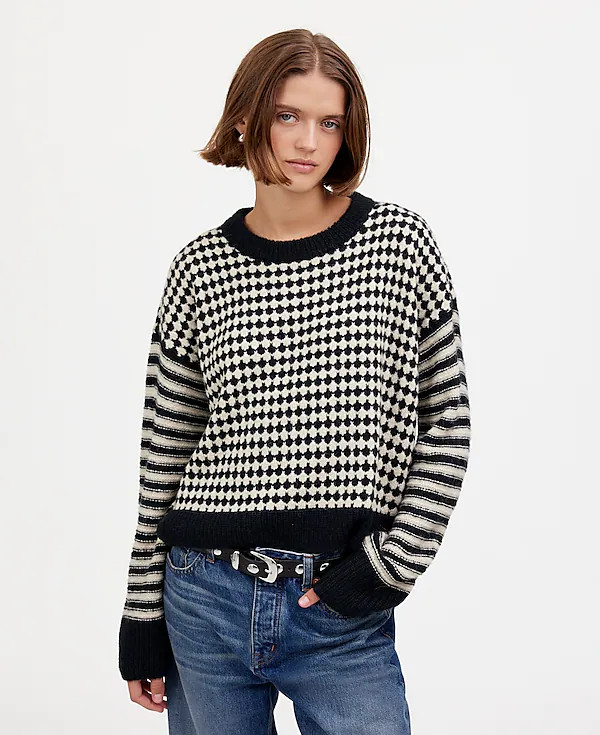 Raglan Pullover Sweater in Mixed Stripe | Madewell | Madewell