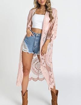 Bsubseach Women Mesh Cardigan Bikini Beach Kimono | Amazon (US)