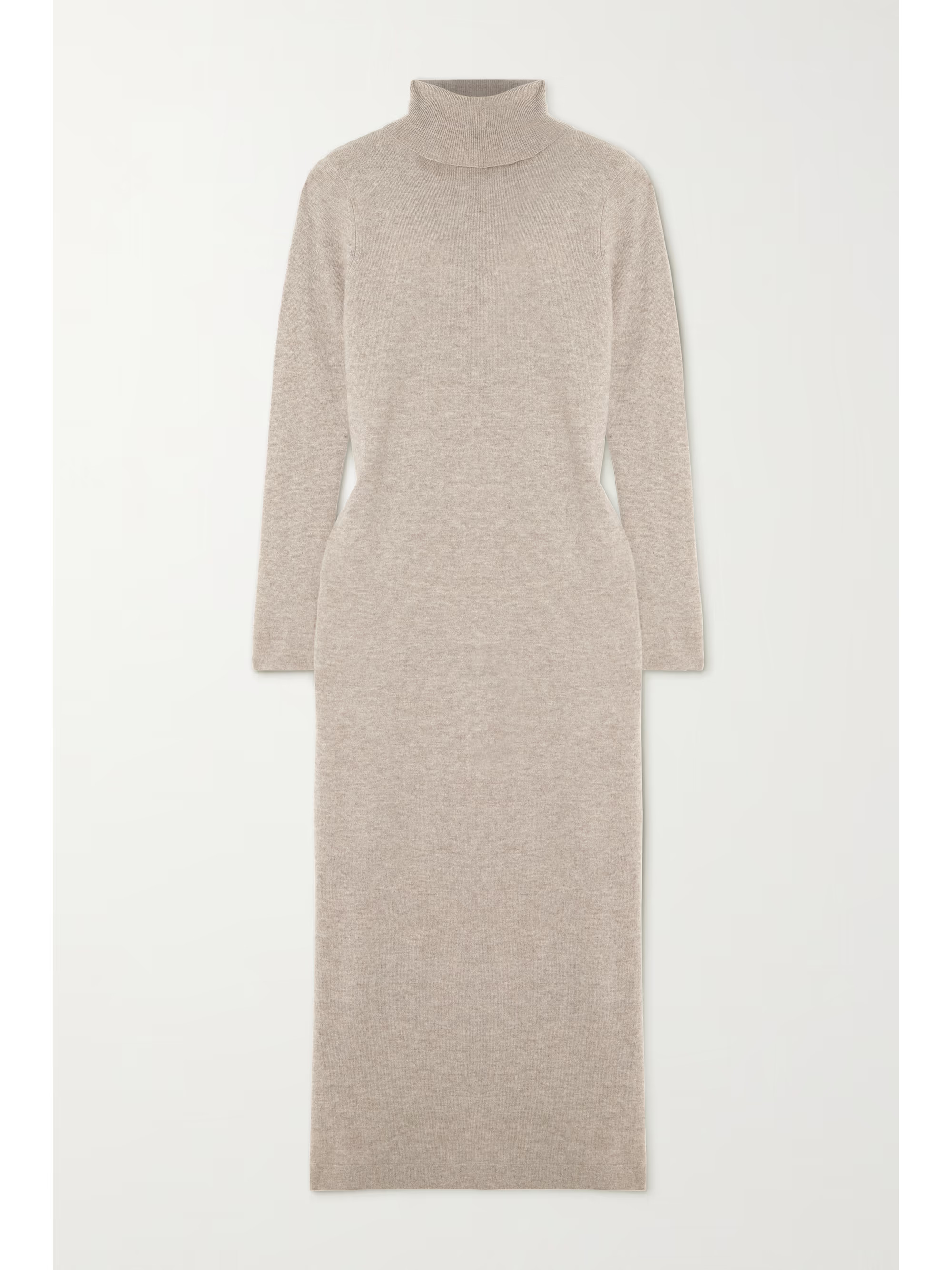Beige Wool and cashmere-blend turtleneck maxi dress | ALLUDE | NET-A-PORTER | NET-A-PORTER (US)