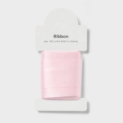 1.5"x9' Satin Gift Wrap Ribbon Light Pink - Spritz™ | Target