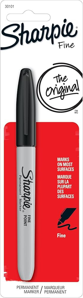SHARPIE Fine Point Permanent Markers, 1 Black Marker (30101PP) | Amazon (US)