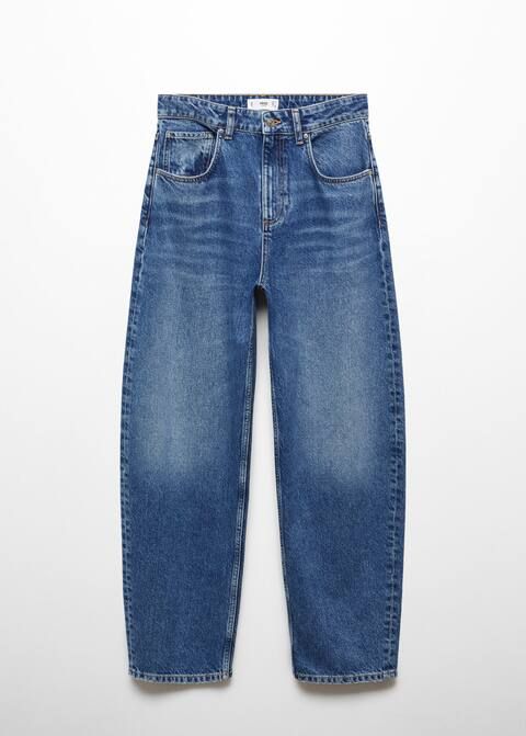 High-waist balloon jeans -  Women | Mango USA | MANGO (US)