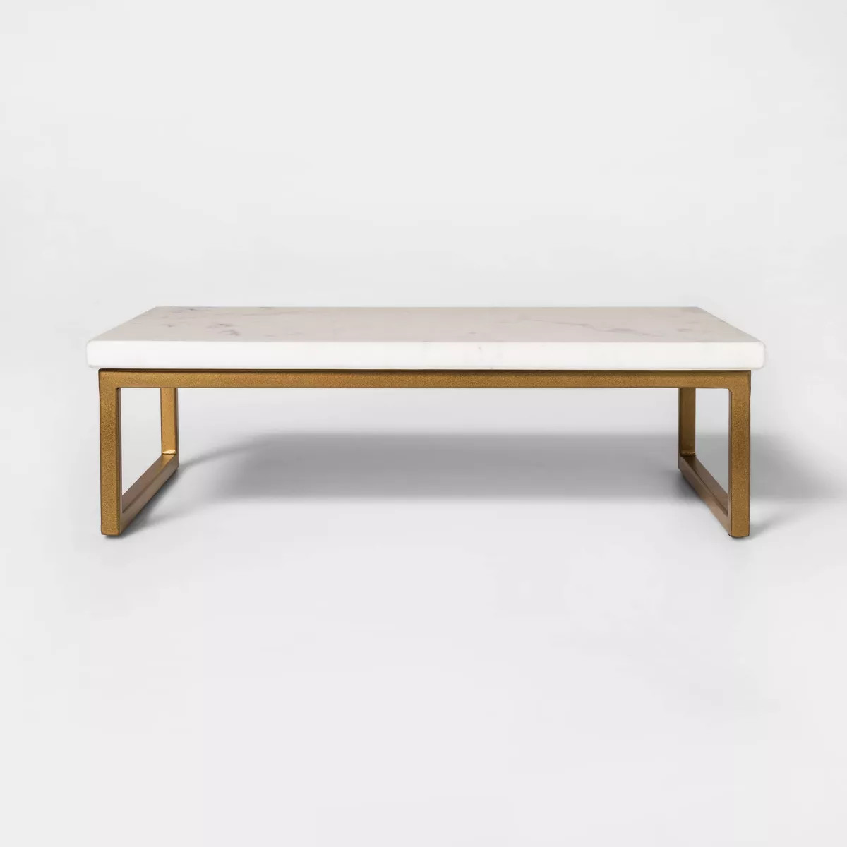 13.4" x 8.4" x 4.1" Marble Serving Stand Gold - Threshold™ | Target