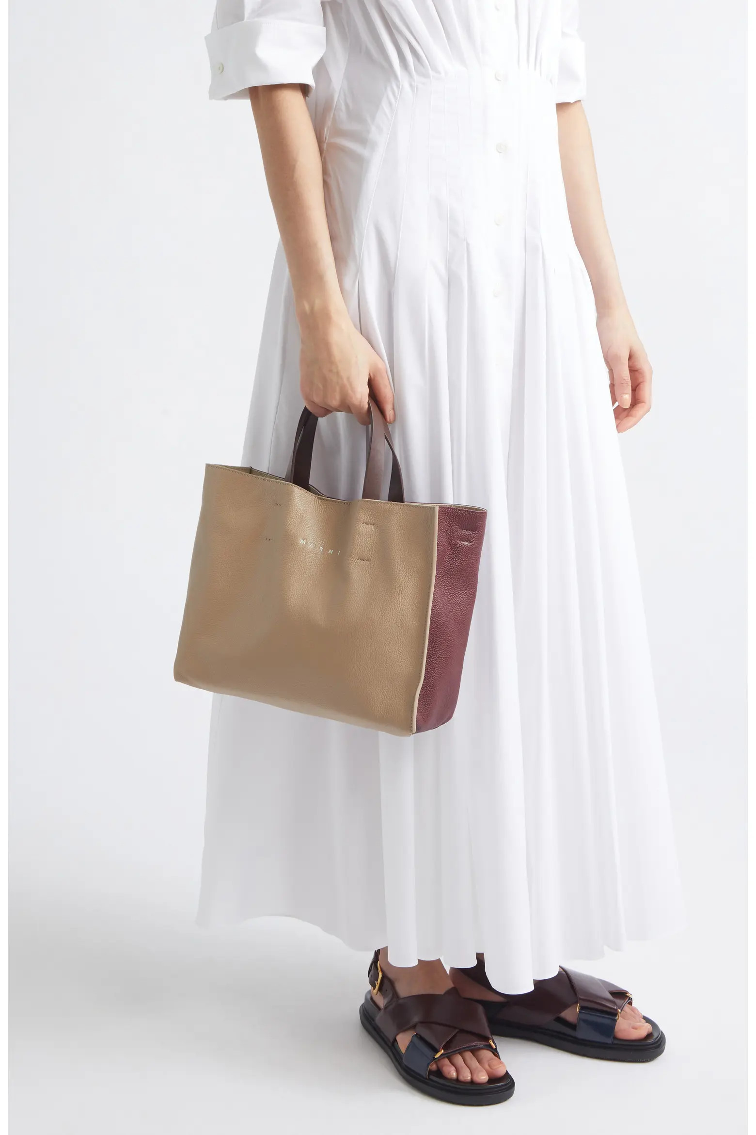 Marni Museo Soft Colorblock Leather East/West Tote (Women) | Nordstrom | Nordstrom