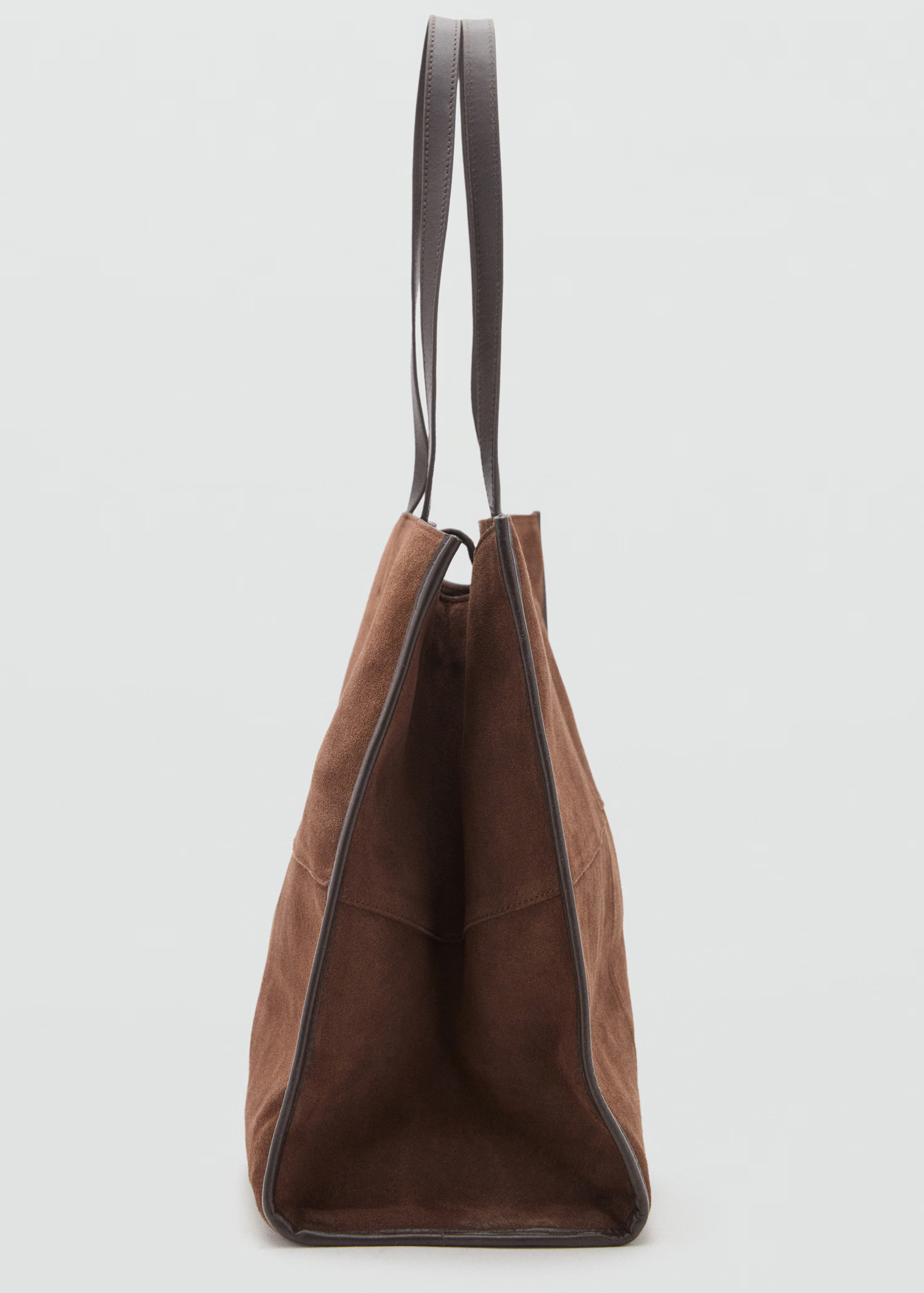 Suede leather shopper bag | MANGO (UK)