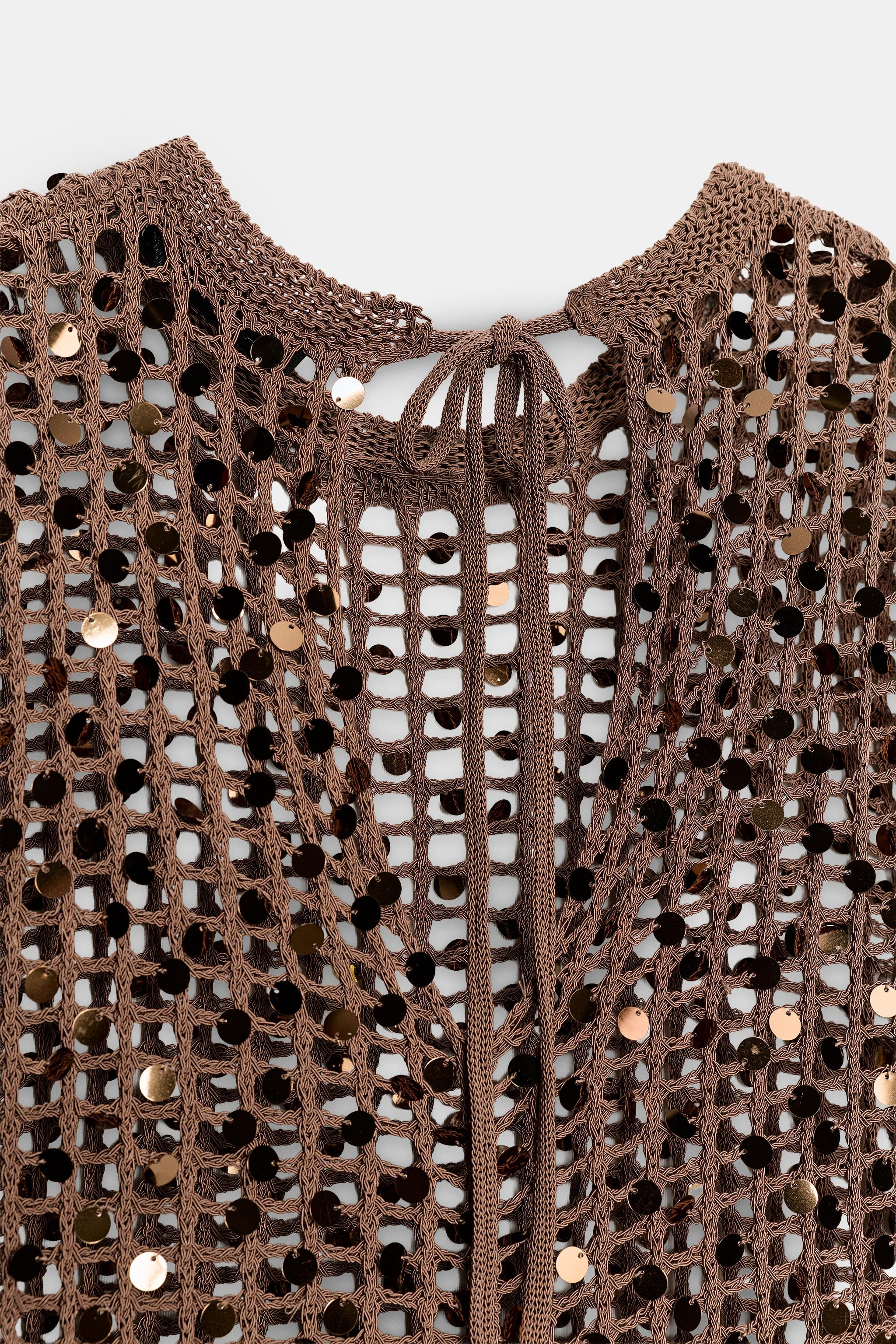 SEQUIN KNIT MAXI DRESS | Zara US