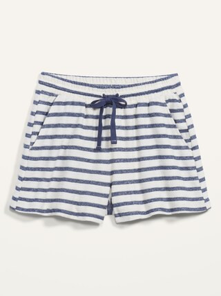 High-Waisted Cali-Fleece Terry Shorts for Women -- 3-inch inseam | Old Navy (US)