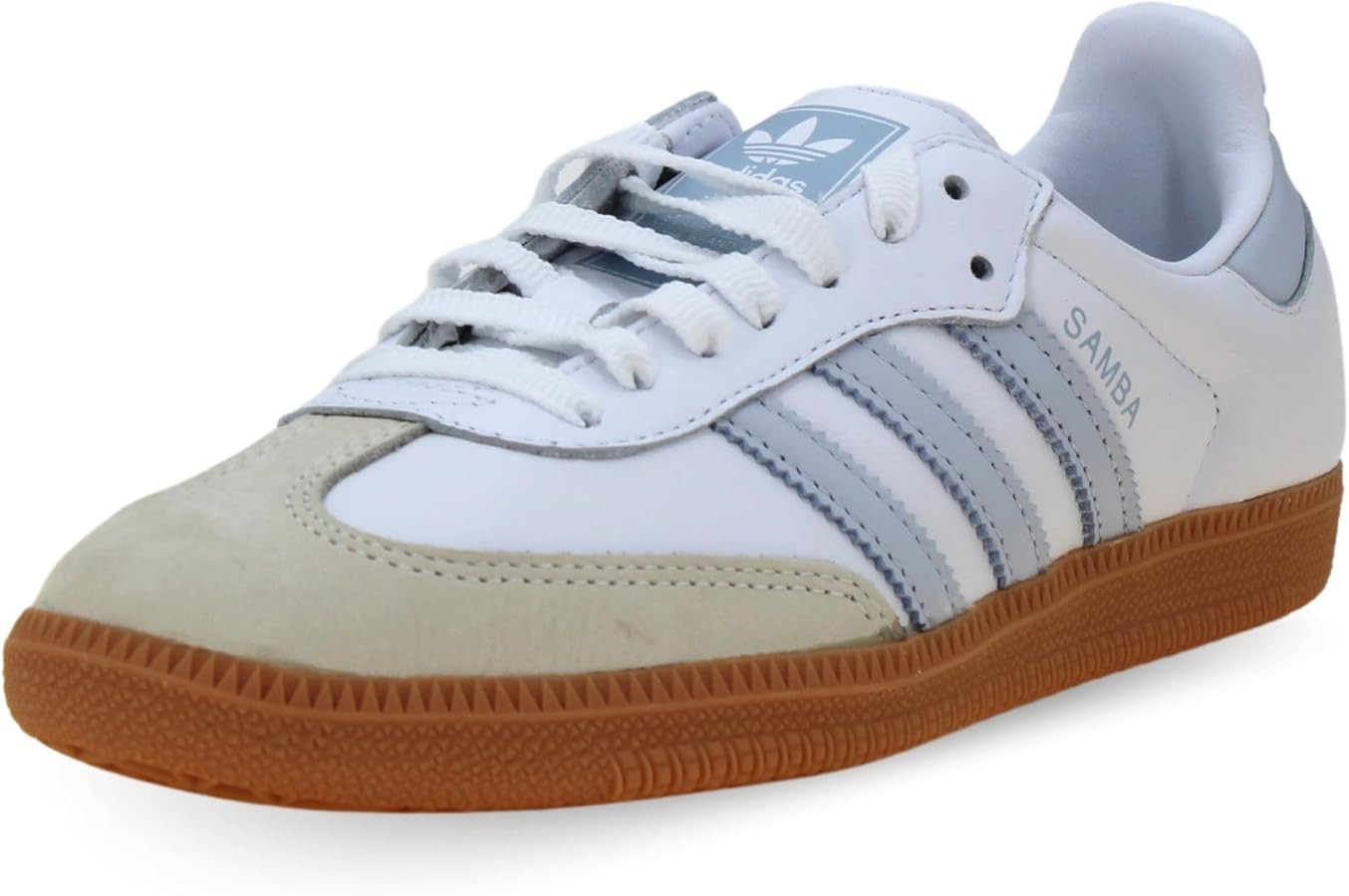 Adidas Samba OG Womens (White Halo Blue Gum, US Footwear Size System, Adult, Women, Numeric, Medi... | Amazon (US)
