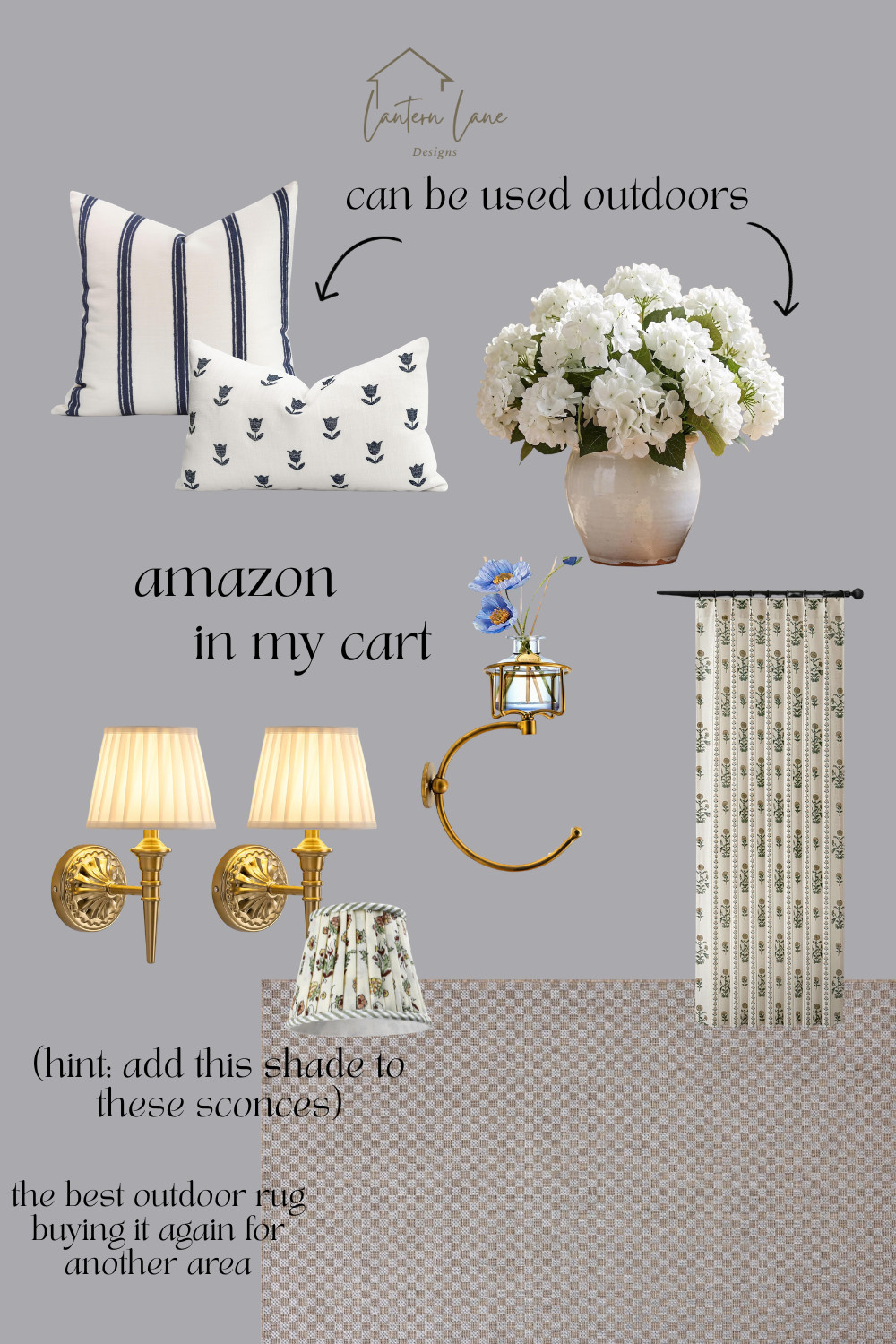 Amazon in my cart! I'm all into the patterns these days. Love the floral block curtains and outdoor pillows! 

 #LTKHome #LTKSaleAlert