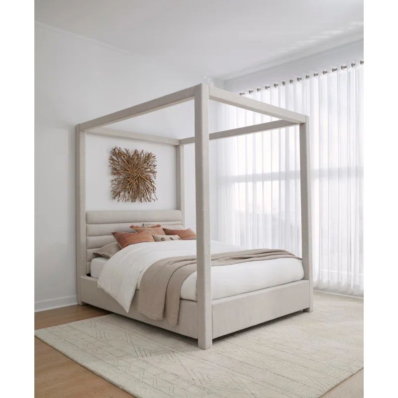 Herma Upholstered Canopy Bed | Wayfair North America