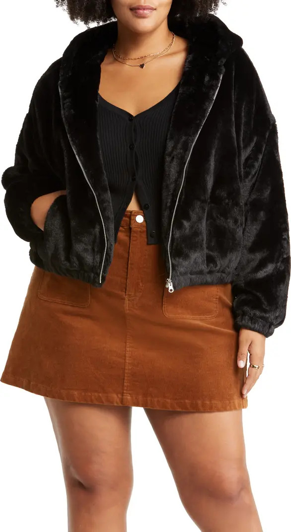 BP. Hooded Faux Fur Jacket | Nordstrom | Nordstrom Canada