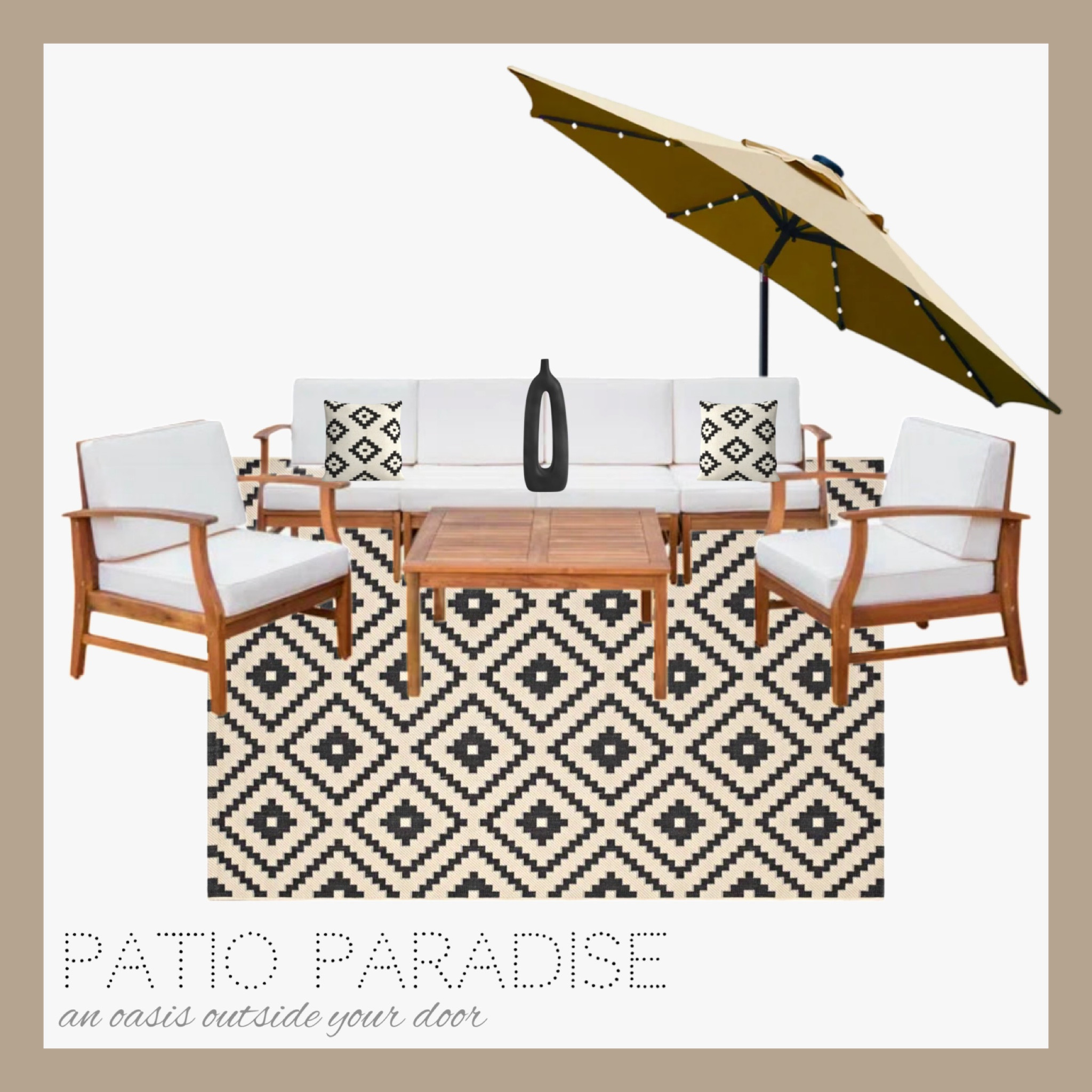 Patio paradise 🌴 an oasis outside your door ✨ Shop Wayfair Summer Deals - they’re up to 50% off!