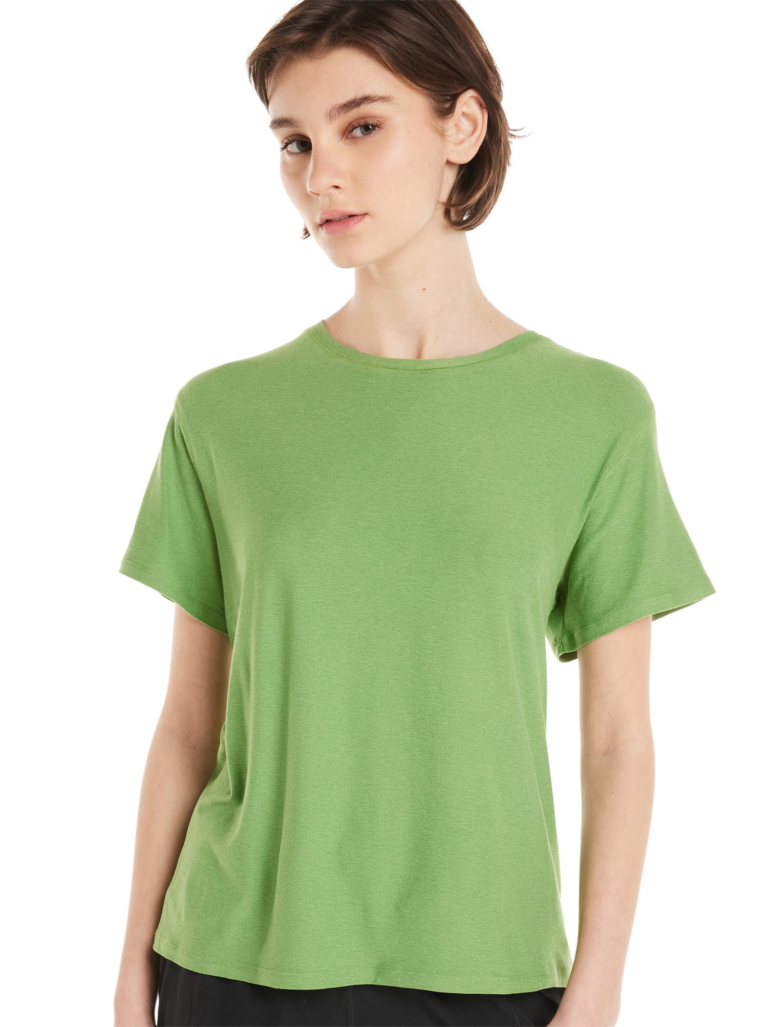 Athletic Works Women's ButterCore Tee with Short Sleeves, Sizes XS-XXXL | Walmart (US)