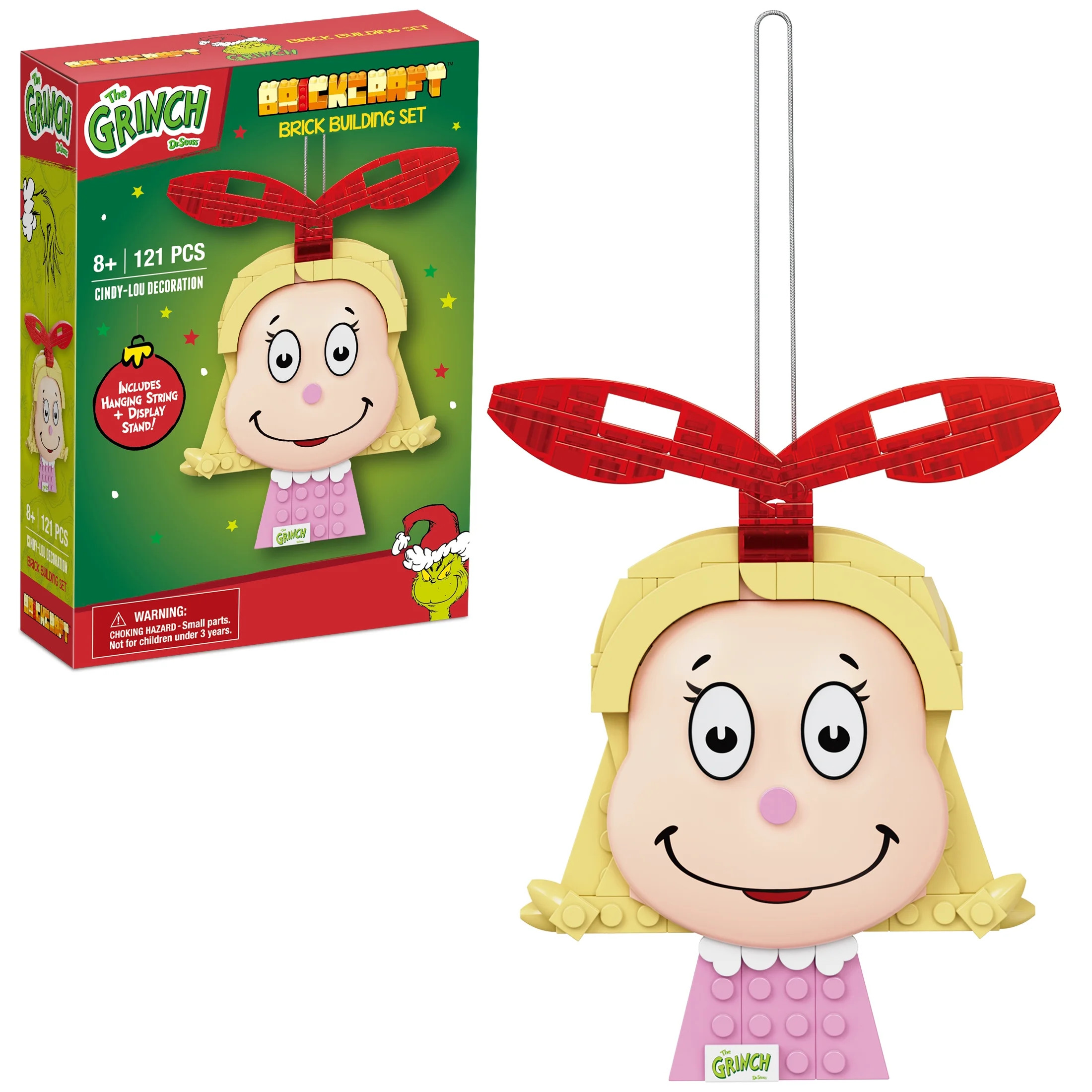 Brickcraft Grinch Cindy-Lou Decoration Brick Building Kit (121- Plastic Piece Set), Christmas Dé... | Walmart (US)