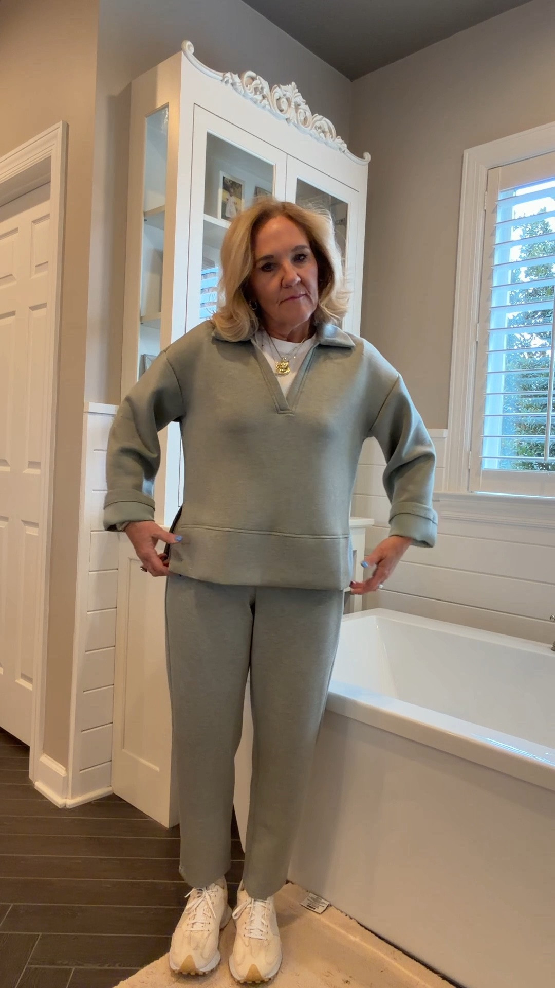 Air essentials on sale! I wear a medium in tops and med petite in bottom 

Travel outfit loungewear

#LTKSaleAlert #LTKOver40 #LTKTravel