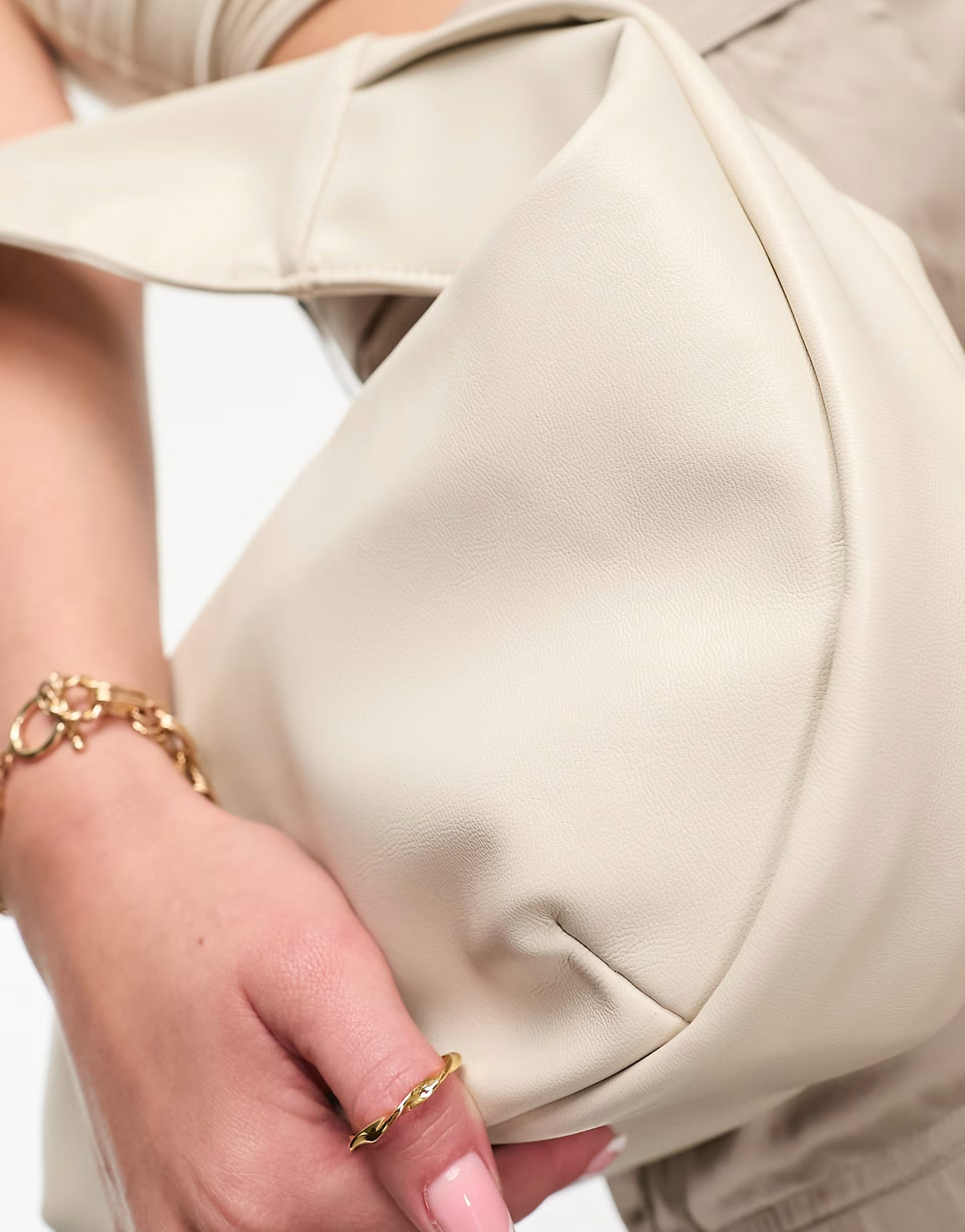 8 Other Reasons slouchy oversized shoulder bag in ecru | ASOS (Global)