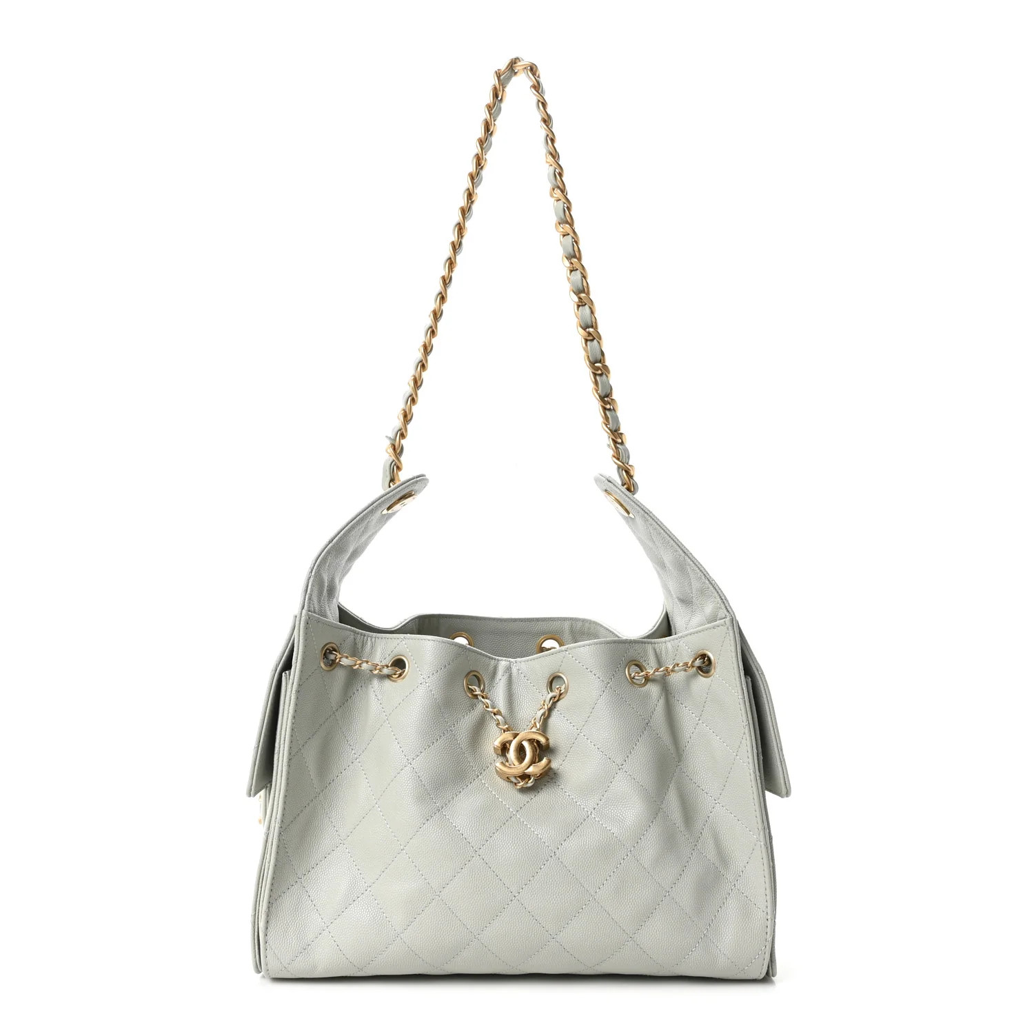 Chanel Caviar Quilted Small Chanel 25 Handbag Light Green 1884625 | FASHIONPHILE (US)