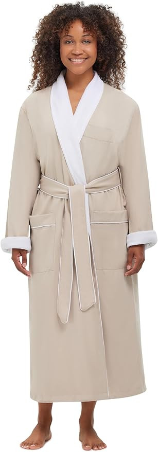 Terry Lined Microfiber Hotel Robe - Luxury Spa Bathrobe by Monarch/Cypress | Amazon (US)