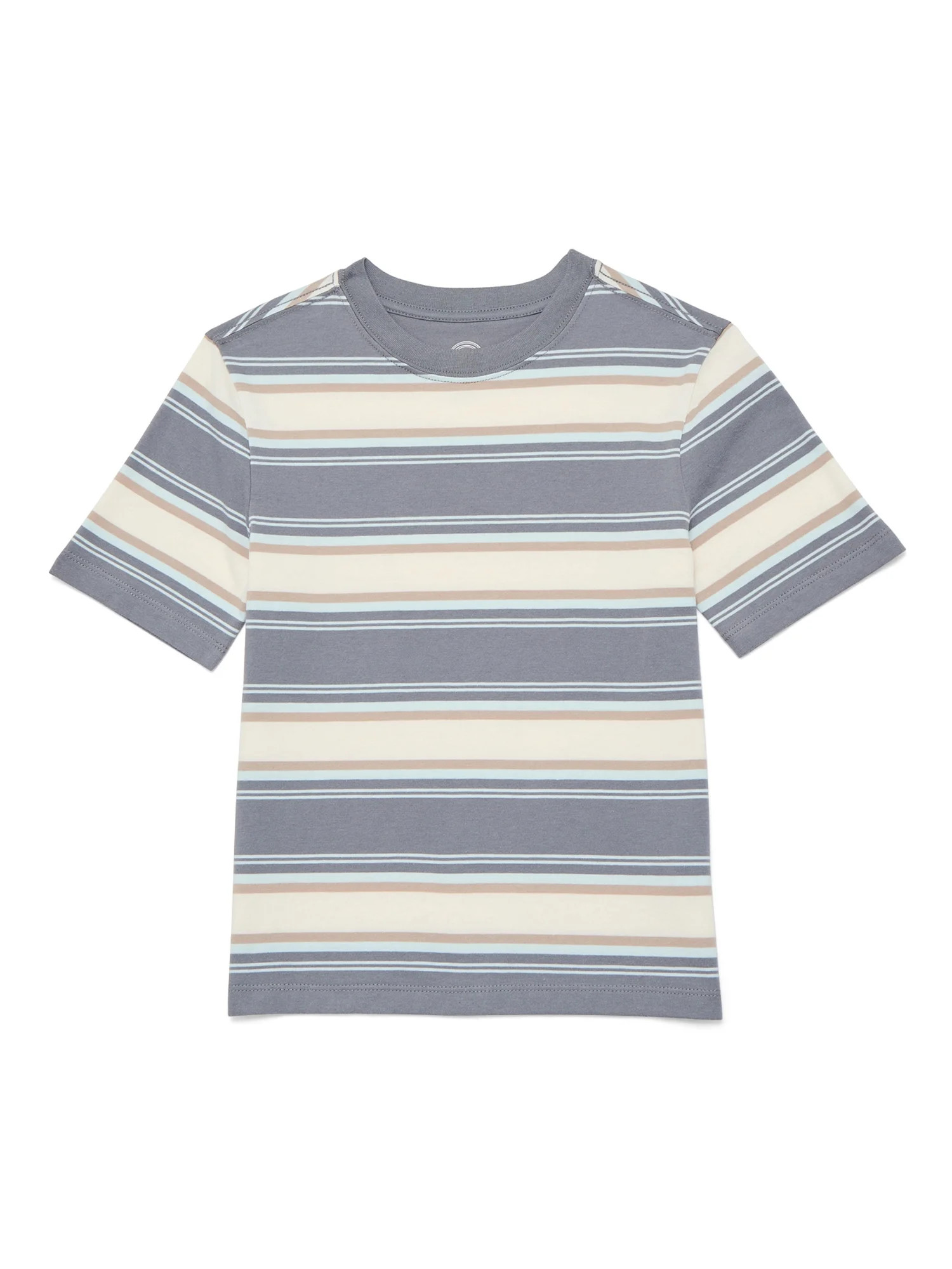 Wonder Nation Boys Short Sleeve Stripe T-Shirt, Sizes 4-18 & Husky | Walmart (US)