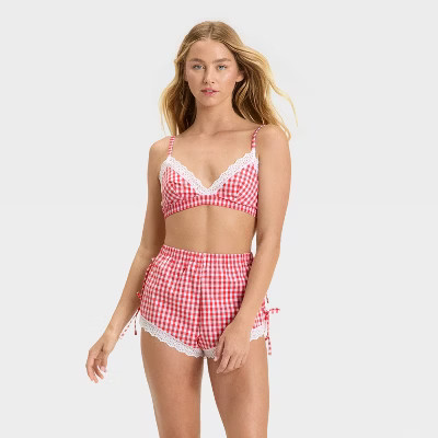 Women's Woven Bralette & Short Undergarment Set - Colsie™ | Target