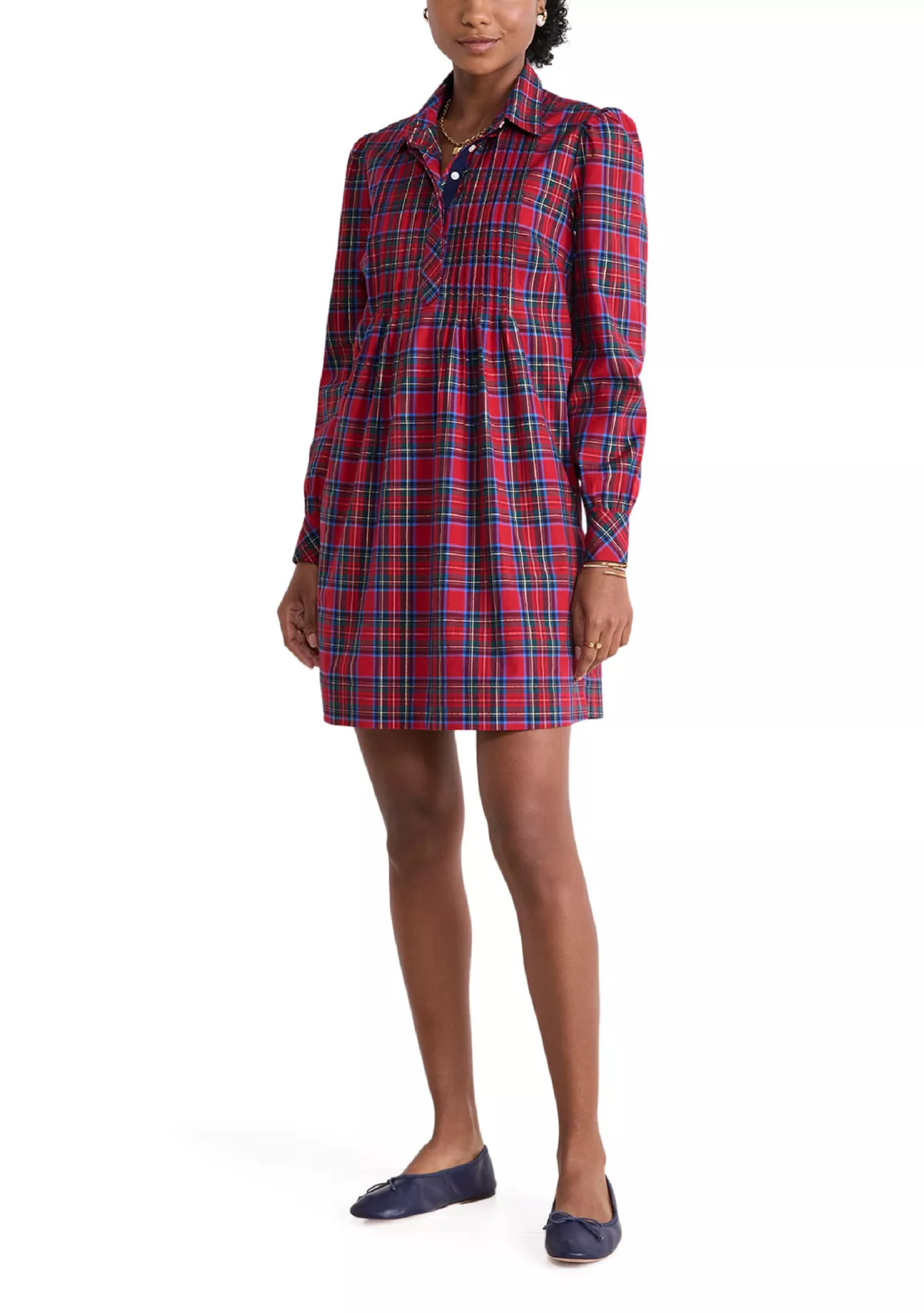 Women's Holiday Plaid Popover Dress | Belk