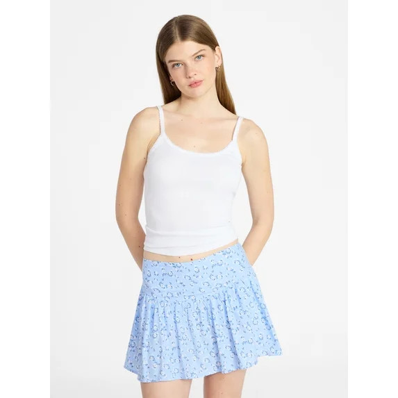 No Boundaries Pointelle Tank Top, Women's XXS-XXL | Walmart (US)