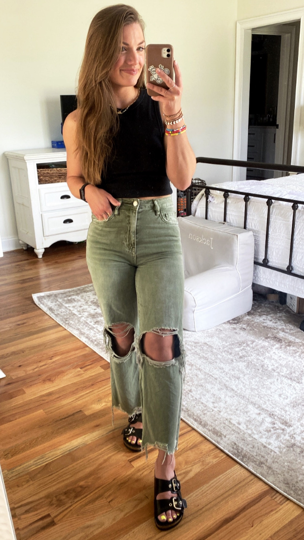 Basic black cropped tank is a closet staple for me during the summer. And I love this slides from H&M - really dress up an outfit!🖤

#LTKshoecrush #LTKsalealert #LTKunder50