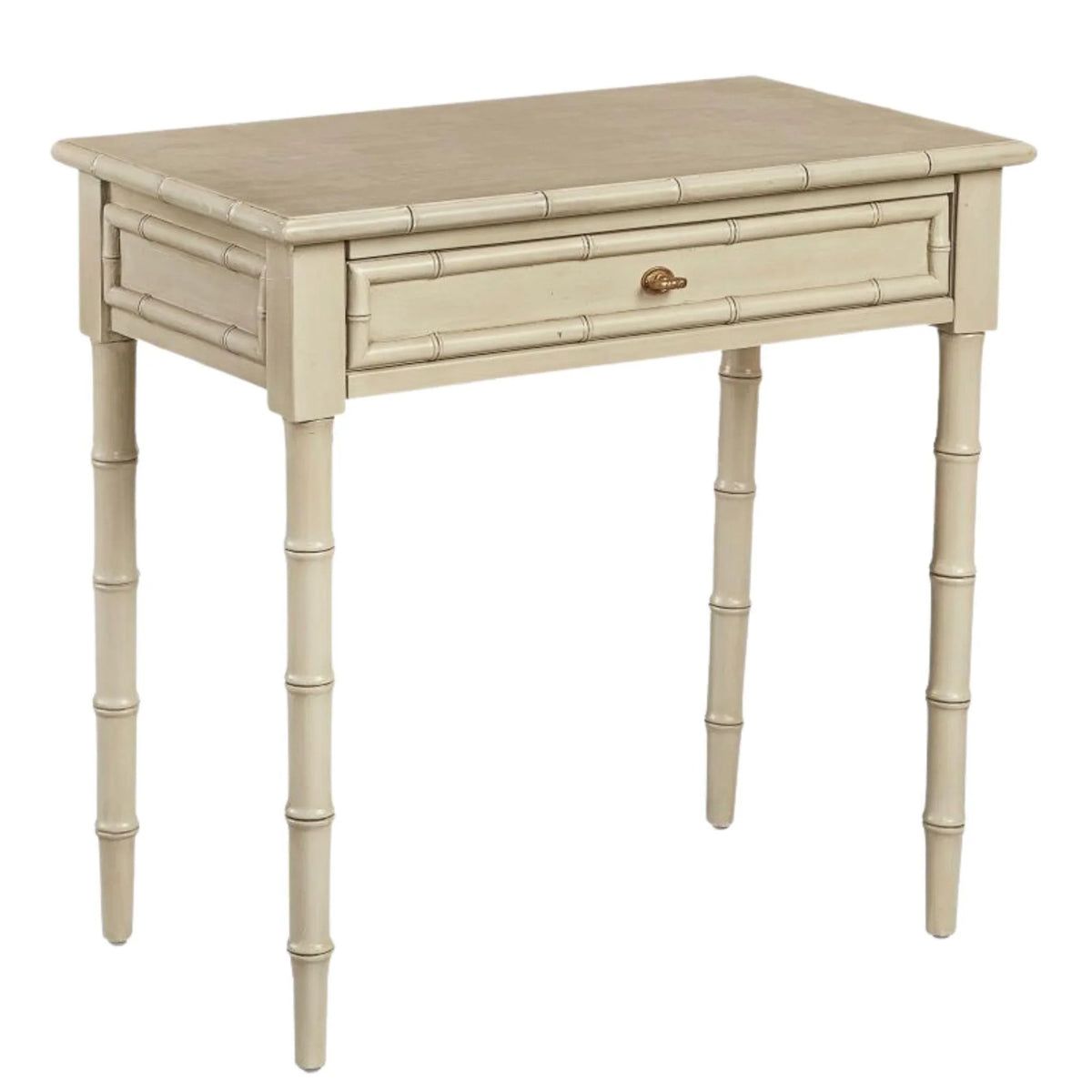 Faux Bamboo Side Table in Ivory | The Well Appointed House, LLC