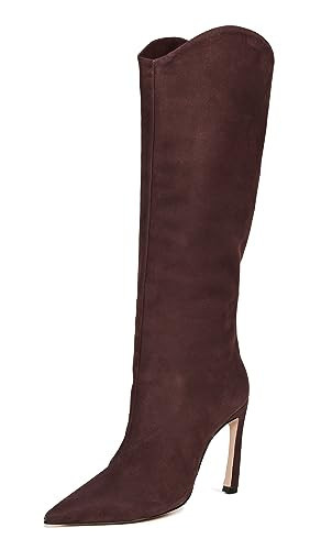 SCHUTZ Women's Maryana Sculpt Boots, Dark Chocolate, Brown, 9.5 Medium US | Amazon (US)