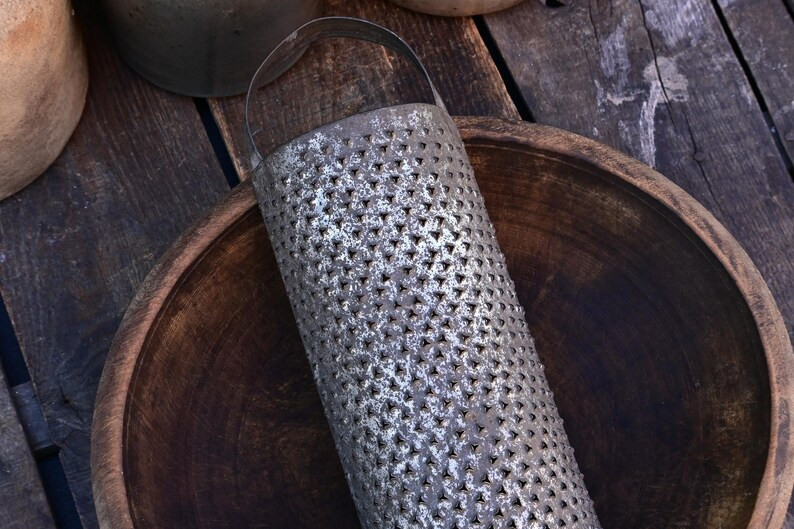 Primitive Antique Tin Ware Grater, Punch Tin Hand Grater, Rustic Kitchen Utensil - Etsy | Etsy (US)