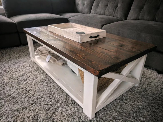 Rustic X Farmhouse Living Room Tables | End Table | Coffee Table | Etsy (US)